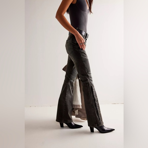 Free People We The Free Vector Moto Flare Jeans - Picture 3 of 7
